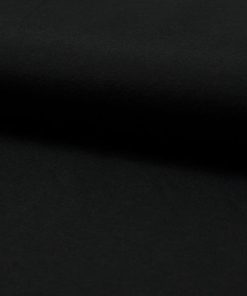 Leicht fallendes Mischgewebe, elastisch, Schwarz – Lino