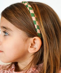 Grech & Co. – Haarreif, 2er Set, „Checks Sunset + Orchard“