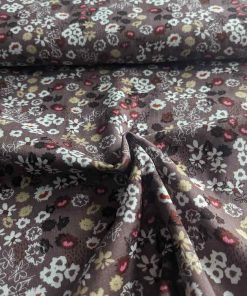 Gauze, Musselin Stoff – Blumen Mauve