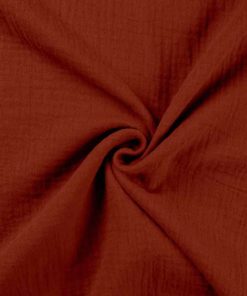 Bio Gauze, Musselin – Double Gauze Rost – unifarben