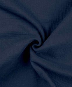 Bio Gauze, Musselin – Double Gauze Marine – unifarben