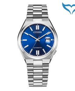 Citizen Automatikuhr NJ0150-81L Automatik 5 bar blau Saphir Datum Glasboden Neu