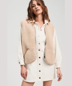 Alwero – Weste „POS“ Adult, Biowolle, SAND BROWN, ultra light