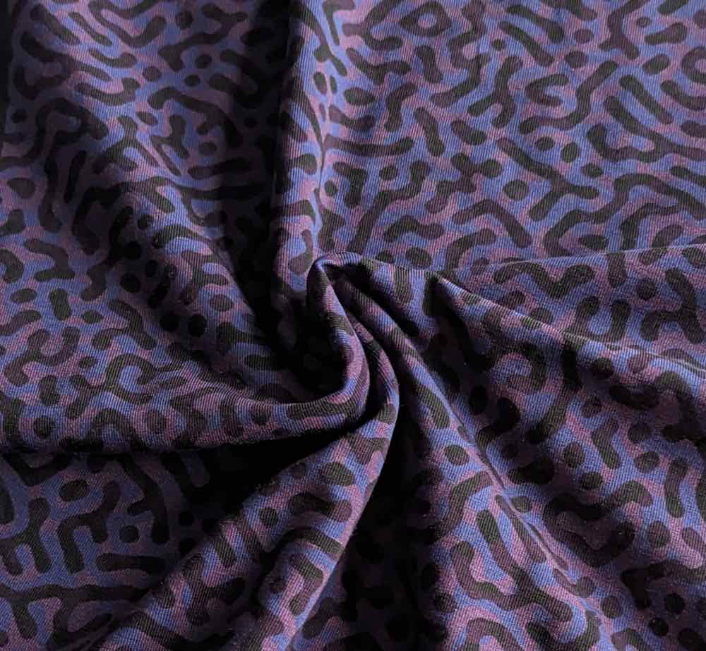 Jersey, Lemur Motiv Lila – 90 x 150 cm ohne Motiv, “unifarben”