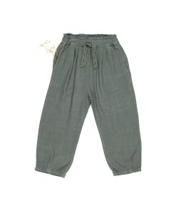Búho Barcelona – Hose „FLUID“, Khaki, Leinen