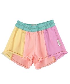 PiuPiuChick – Shorts, „MULITCOLOUR“, light denim, multicolour, Baumwolle