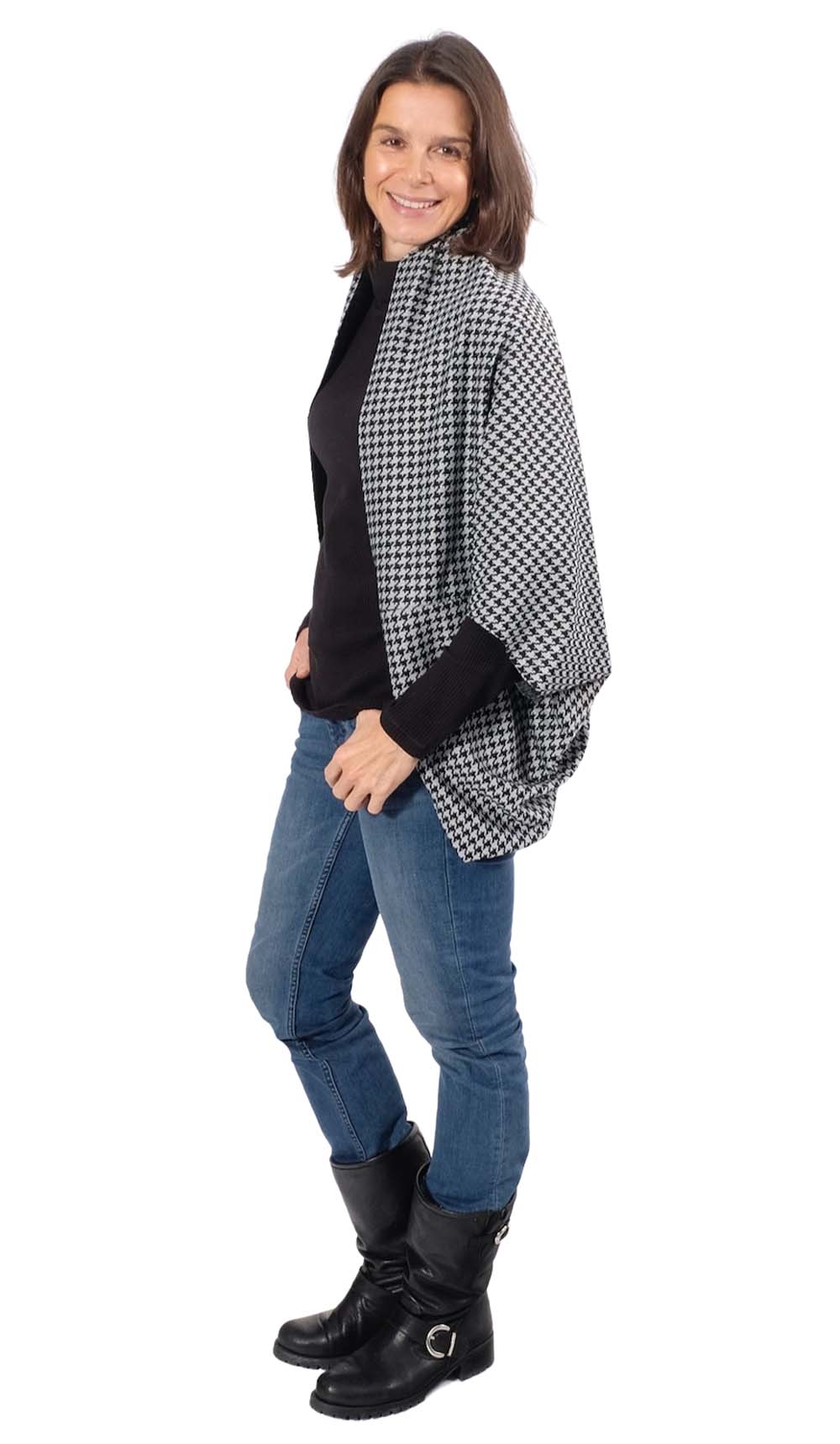 Mischgewebe – Jacquard, Zebramuster Schwarz / Ecru – Bild 7