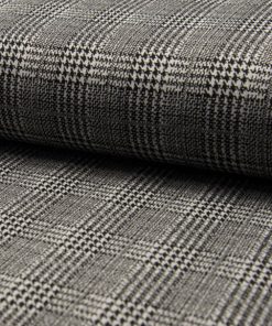 Stretch, Jacquard, Glencheck Musterung, Grau / Anthrazit