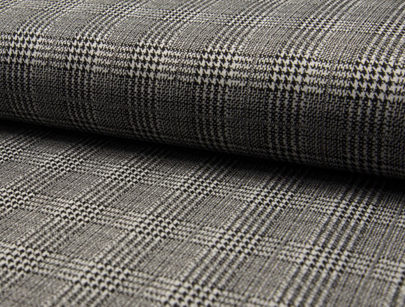 Stretch, Jacquard, Glencheck Musterung, Grau / Anthrazit – Bild 2