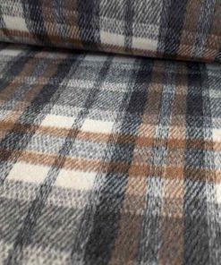 Mantelflausch, Karo Beige / Grau