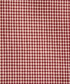 Baumwollstoff, Vichykaro Rot/Ecru
