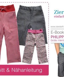 Unisex Hose in 3 Längen, “Philipp & Philippa”, Gr. 110 – 152 [Digital]