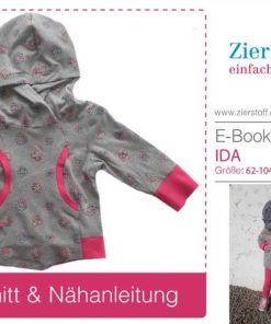 Kapuzensweatshirt “IDA”, Gr. 62 – 104 [Digital]