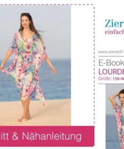 Tunika / Strandkleid “LOURDES”, Gr. 158 – Damengr. 46 [Digital]