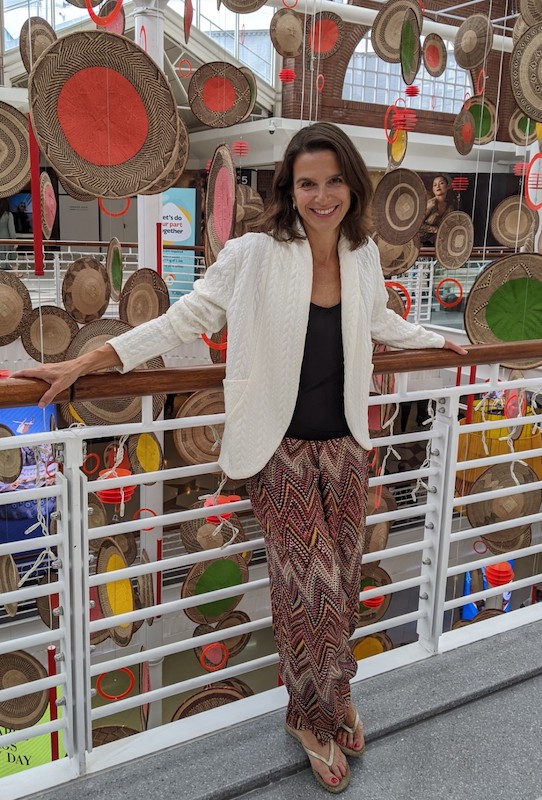 Dehnbarer Strickstoff mit Zopfmuster, Ecru – Bild 5