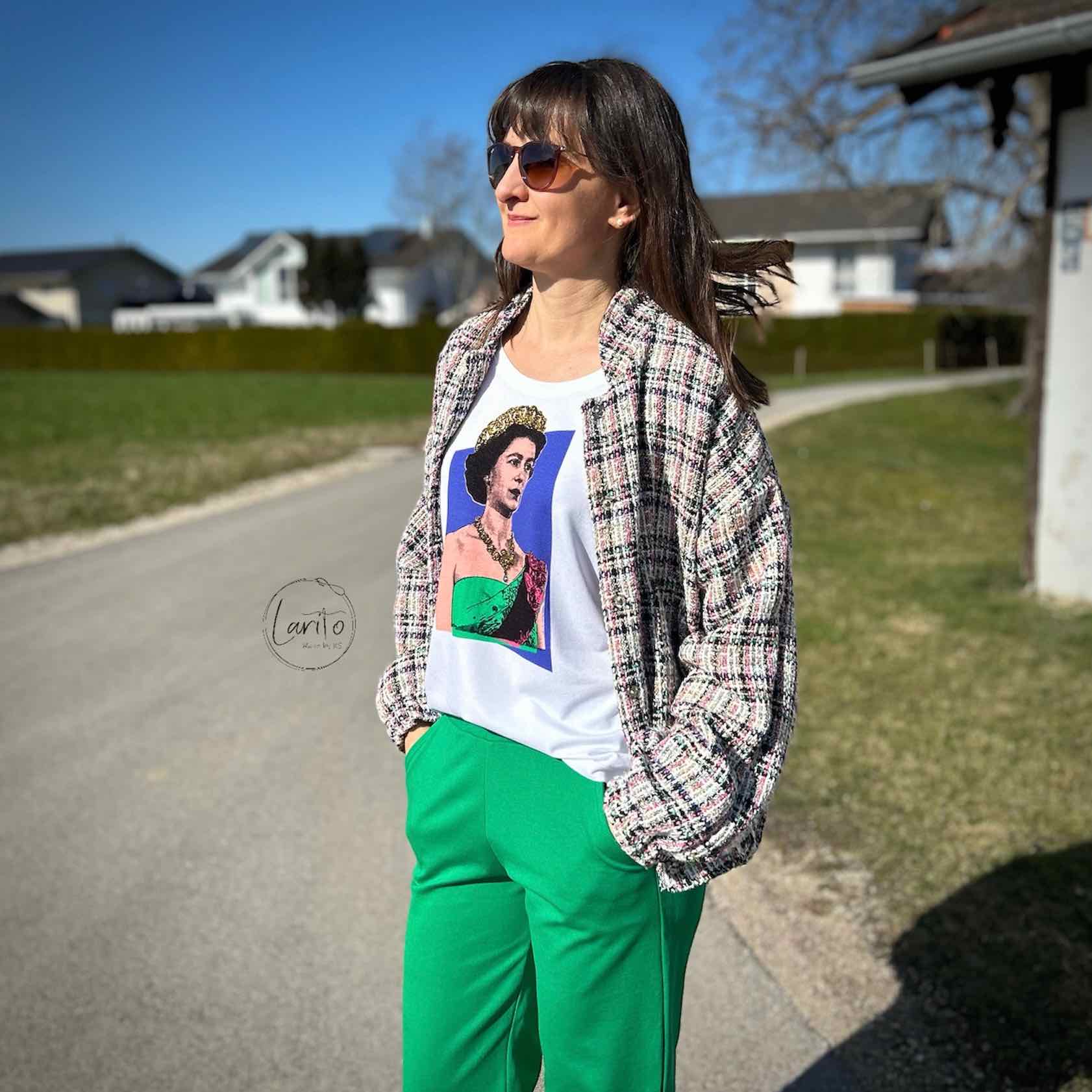 Trendiger Boucle – Unifarben, Fuchsia – Bild 4