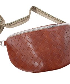 Nähset / Stoffpaket Tasche Tarika – geflochtenes Kunstleder Braun