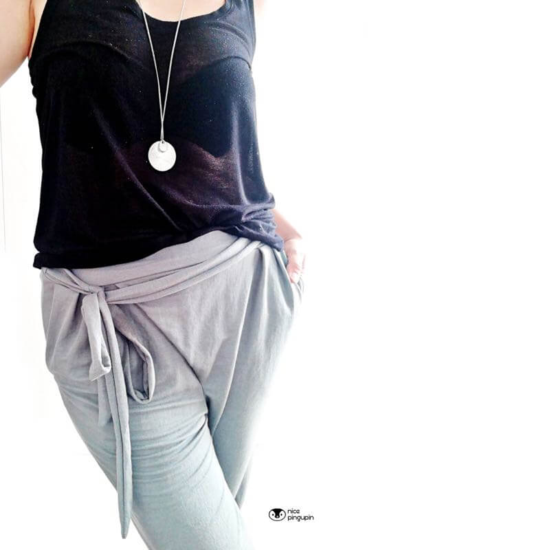 Leicht fallendes Mischgewebe, elastisch, Hellgrau – Lino – Bild 4