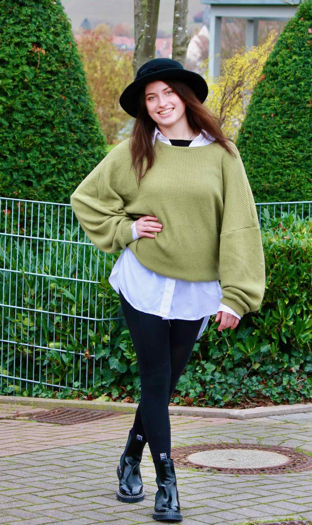 Weicher Strickstoff mit Waffeloptik, unifarben, Beige – Restposten zum Sonderpreis 80 cm – Bild 8