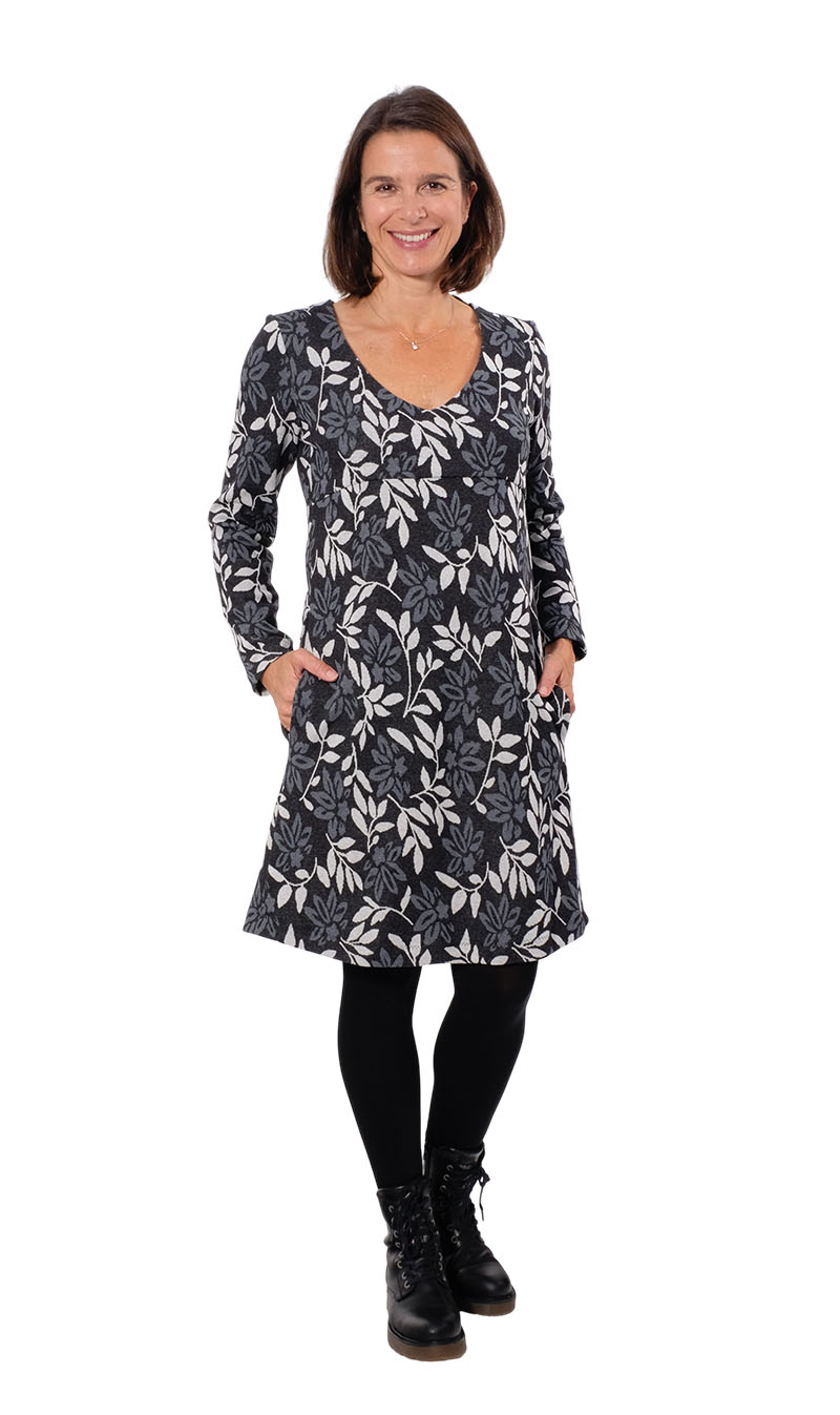 Mischgewebe – Jacquard, Zebramuster Schwarz / Ecru – Bild 5