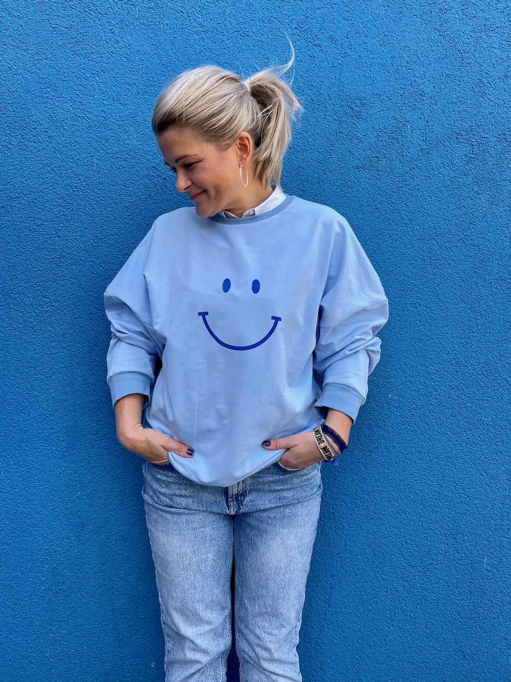 French Terry, unifarben Hellblau, Sweatshirtstoff brushed – Bild 6