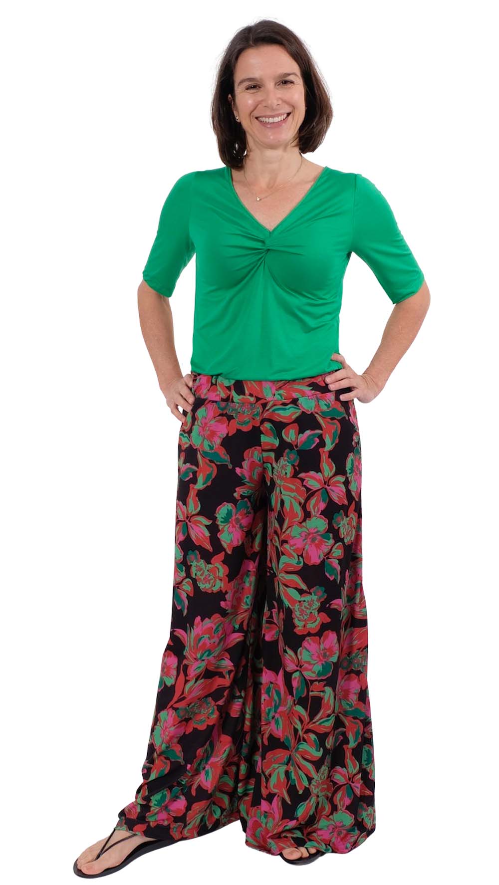 Jersey aus Bambus, unifarben Schwarz – Bild 4