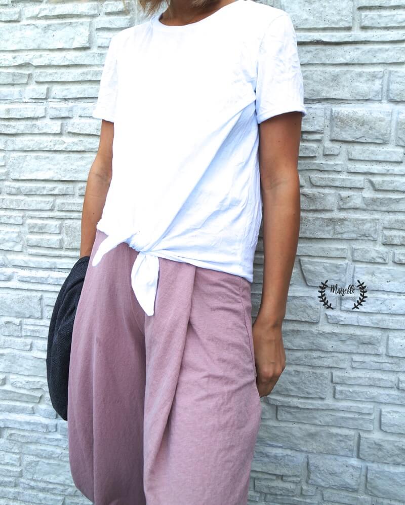 Leicht fallendes Mischgewebe, elastisch, Altrosa – Lino – Bild 6