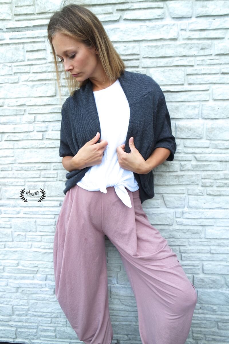 Leicht fallendes Mischgewebe, elastisch, Altrosa – Lino – Bild 7