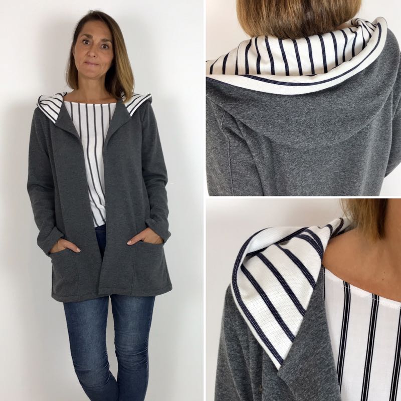 Strickstoff, Jersey, Rippenjersey in Ecru – gebrushed – Bild 6