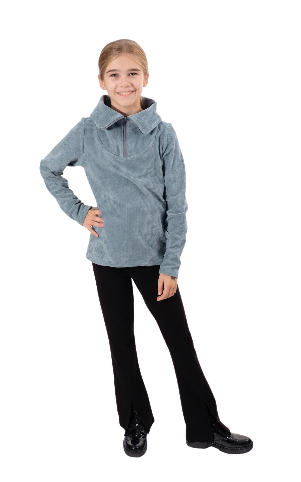 Strickstoff, Jersey, Rippenjersey in Ecru – gebrushed – Bild 5