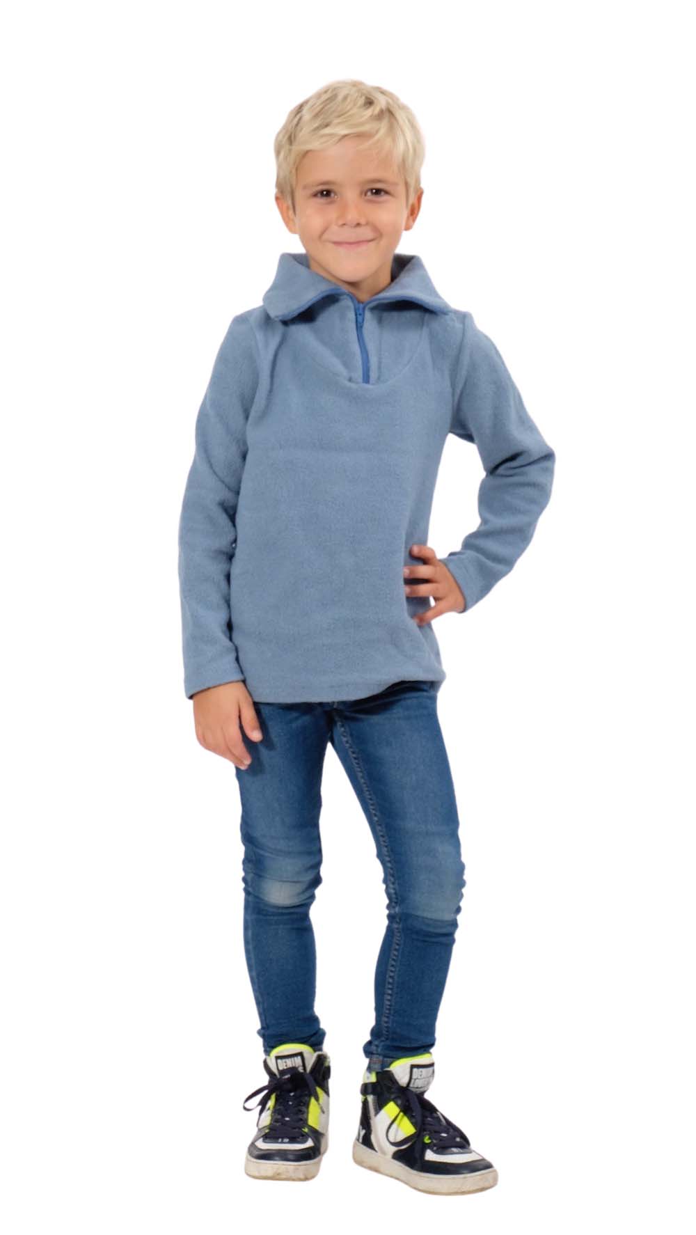 Sweatshirtstoff, Teddystoffoptik, dehnbar, weich und kuschelig – Schwarz – Bild 3