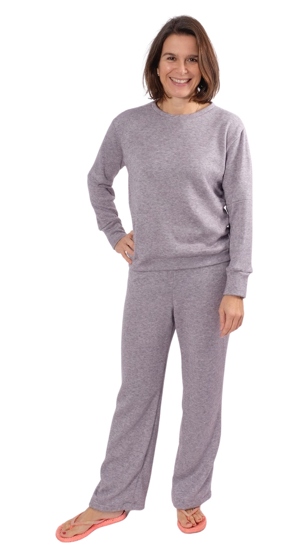 Strickstoff, Jersey, Rippenjersey in Ecru – gebrushed – Bild 9