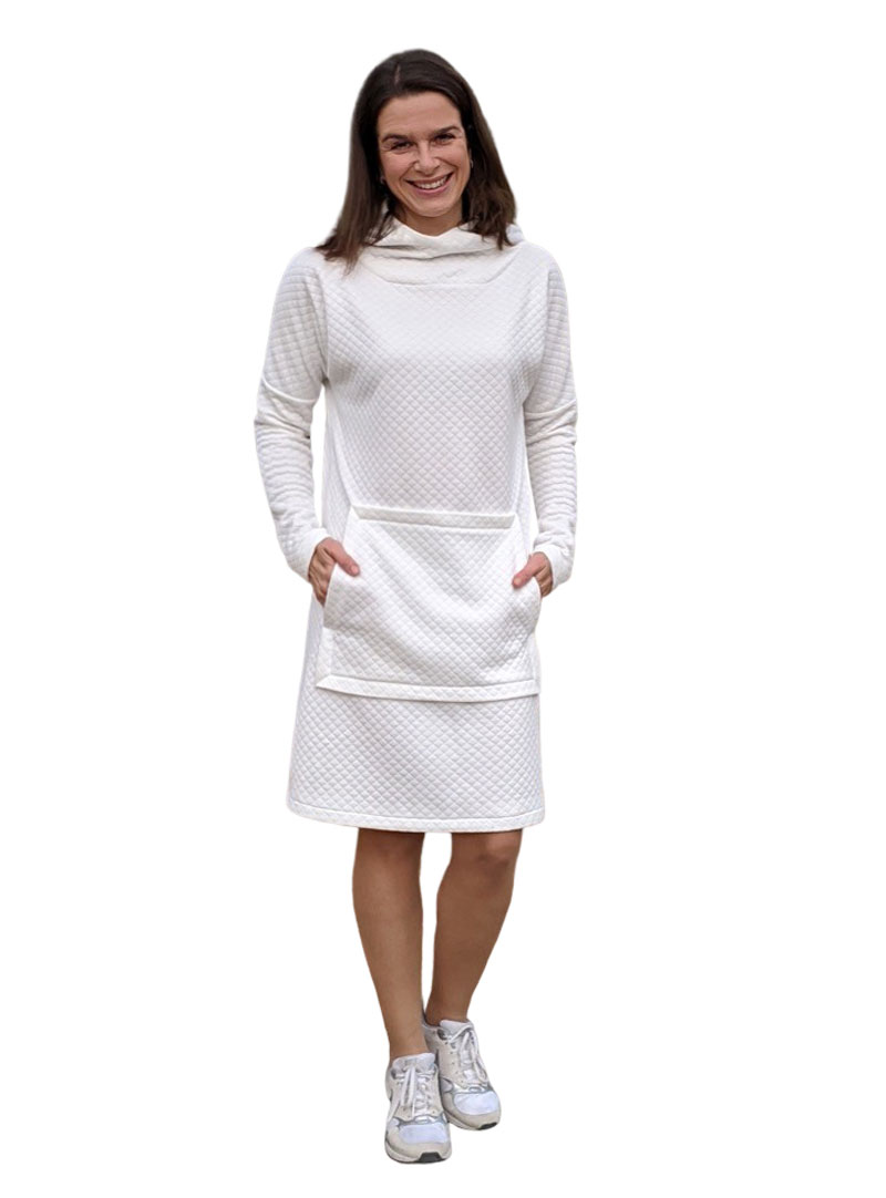 Waffelstoff, weiche anschmiegsame Qualität – Ecru – Bild 3