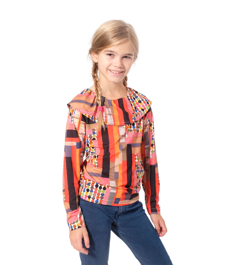 Viskosejersey, grafisches Muster / Tupfen Retro Look – Taupe / Altrosa – Bild 4