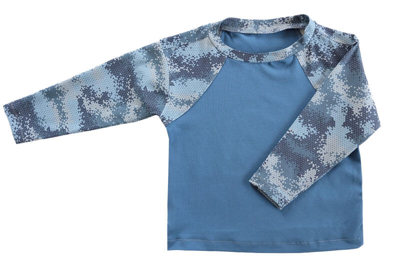 French Terry Stoff – Sommersweat, Denim Blau – Bild 3