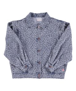 Sisters Department – Jeansjacke, washed blue denim, animalprint