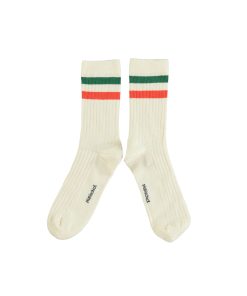 PiuPiuChick – Socken, Ecru gestreiftd