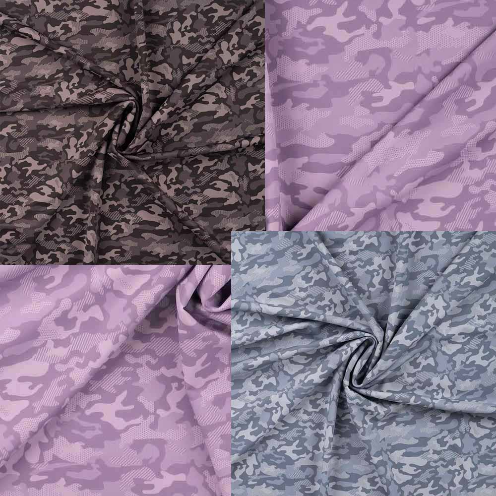 Griffiger Sportjersey, unifarben und Camouflage