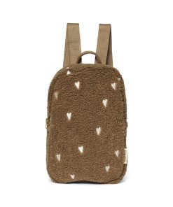 Studio Noos – Rucksack Mini „TEDDY HEARTS“ brown LIMITED EDITION