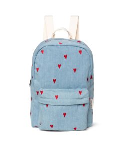 Studio Noos – Rucksack Midi „DENIM HEARTS“, denim