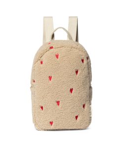 Studio Noos – Rucksack Mini „TEDDY HEARTS“ beige LIMITED EDITION
