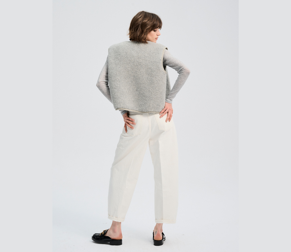 Alwero – Weste „TYB“ Adult, Biowolle, Silver – Bild 5