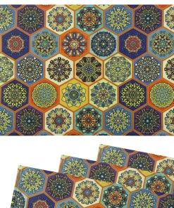 Tischsets Platzsets Textil CLOTH Fliesen Mosaik Muster bunt 4er Set 45×30 cm