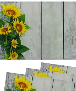 Tischsets Platzsets Textil CLOTH Sonnenblumen Blumen Holz gelb weiß 4er 45×30 cm