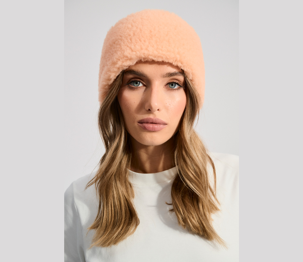 Alwero – Stirnband / Halswärmer VOVO, Apricot, Biowolle, ultra light – Limited Edition – Bild 3