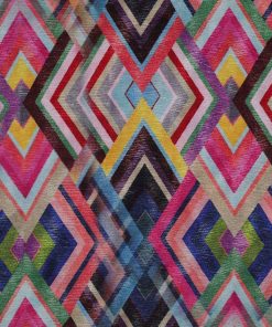 Viskosestoff – bunte Musterung grafisch