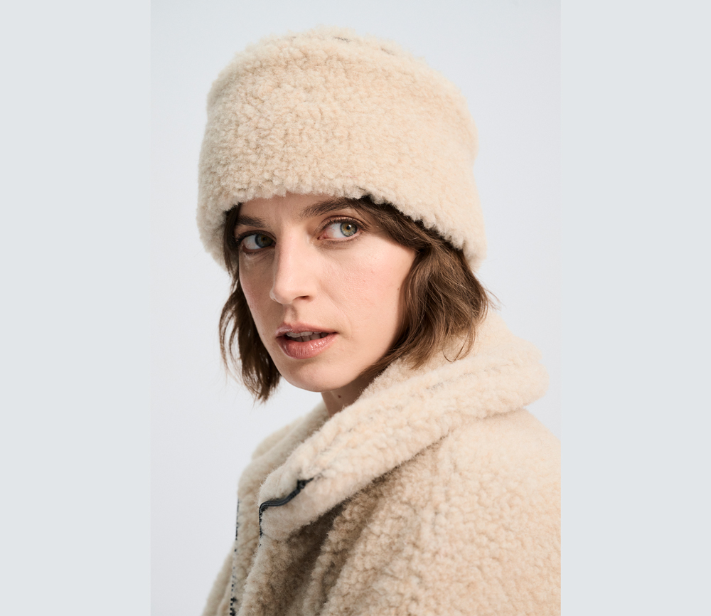 Alwero – Stirnband / Halswärmer VOVO, Teddy Brown, Biowolle, ultra light – Bild 5