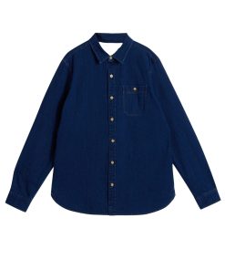 White Stuff – Hemd Langarm „DENIM“, navy, BioBaumwolle