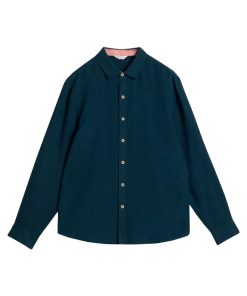 White Stuff – Leinenhemd „KESWICK“, dark navy, langärmlig