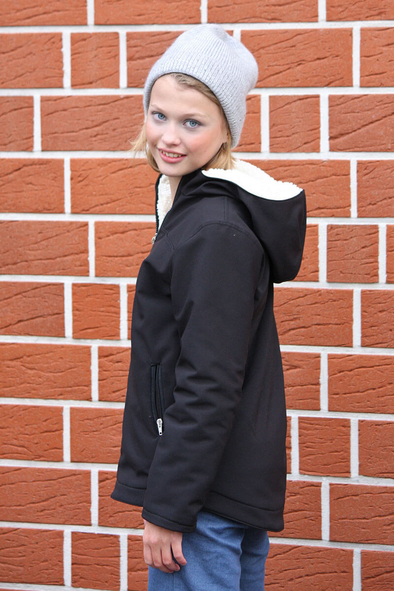 Softshell, unifarben Flaschengrün – Bild 4